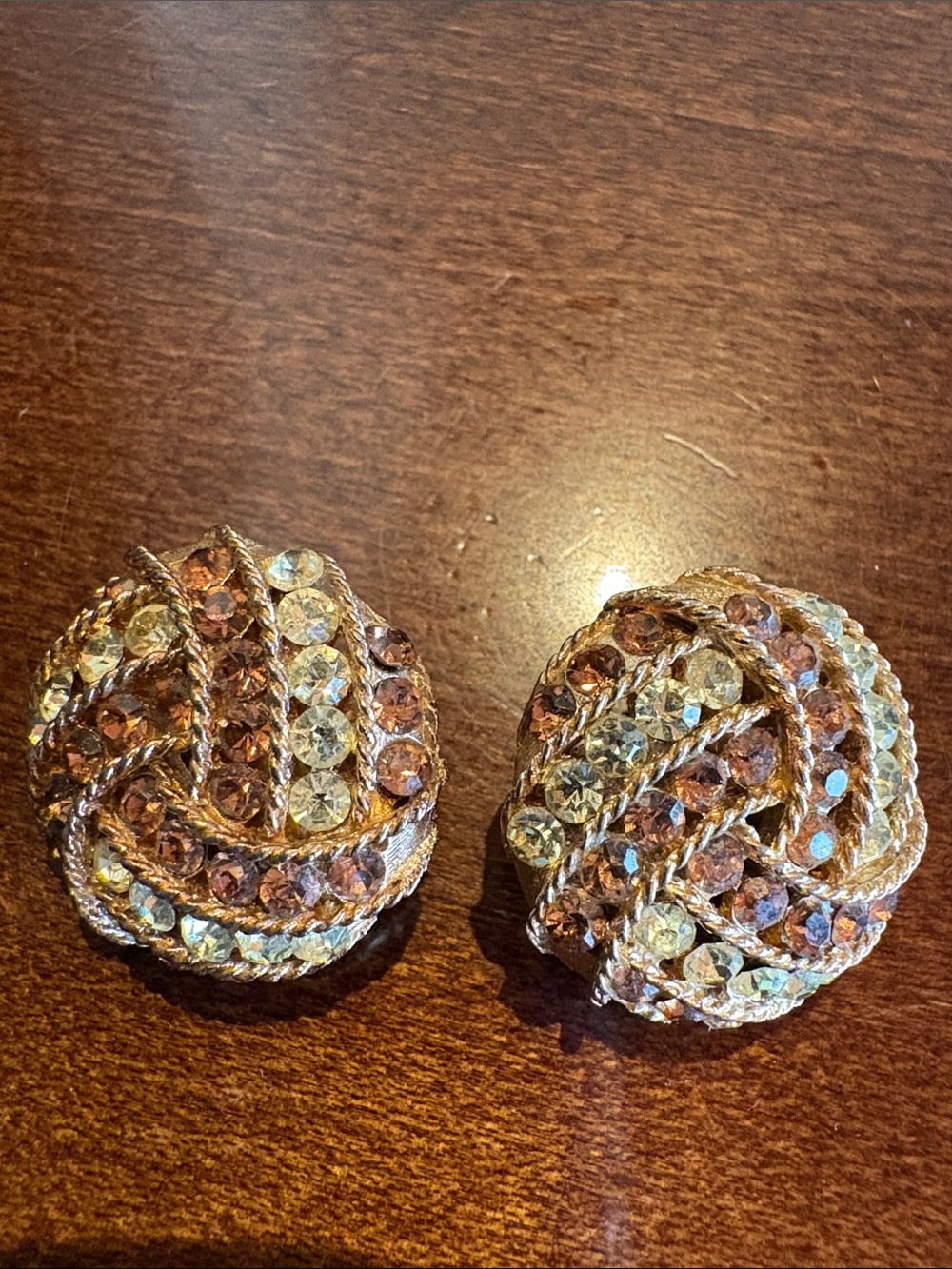 Lisner  Gold-Tone Knot Crystal Clip-On Earrings - Gold